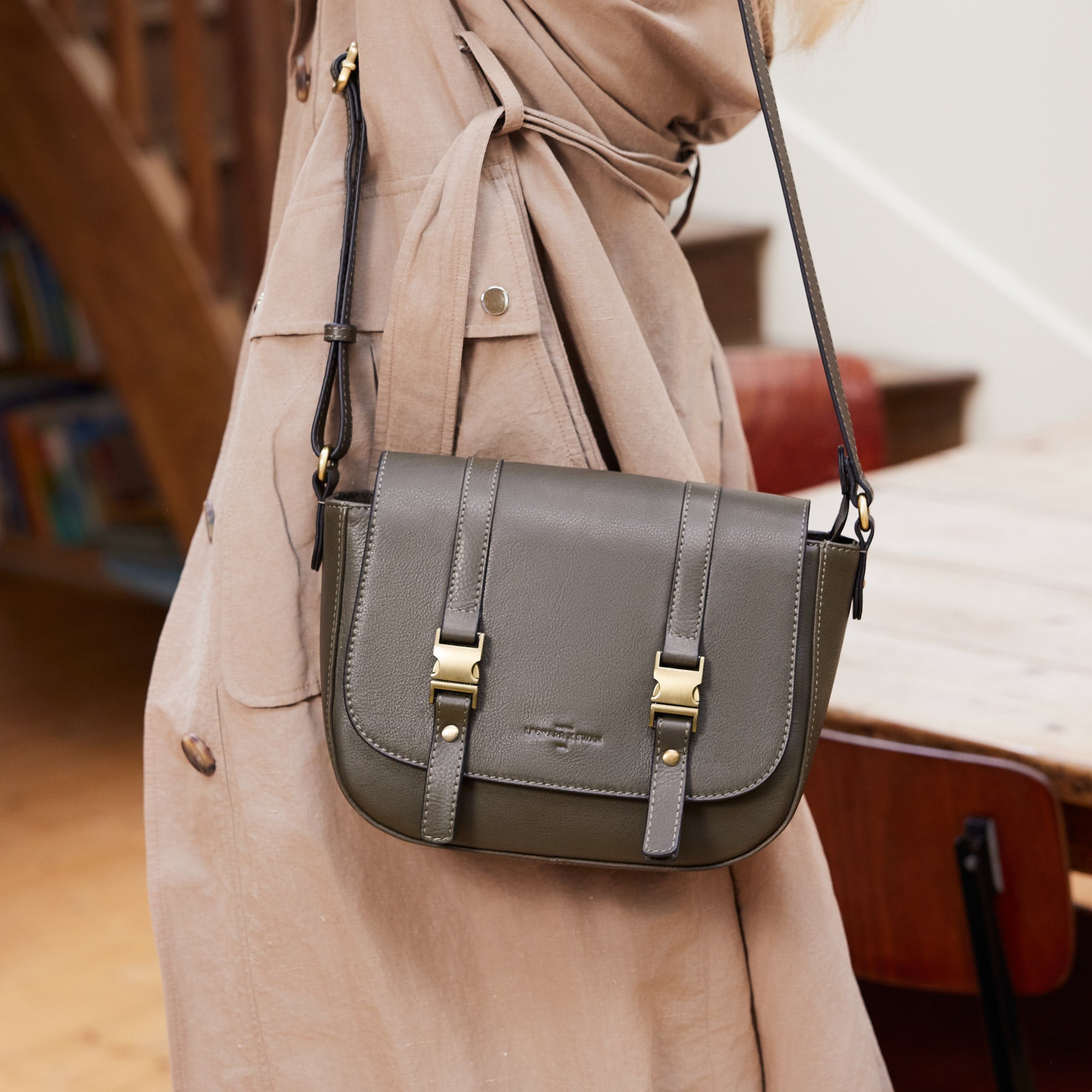 Sac à bandoulière Flore - Vert olive