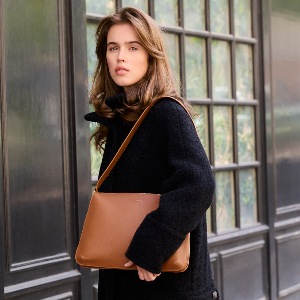 Sac porté épaule Maud - Cognac