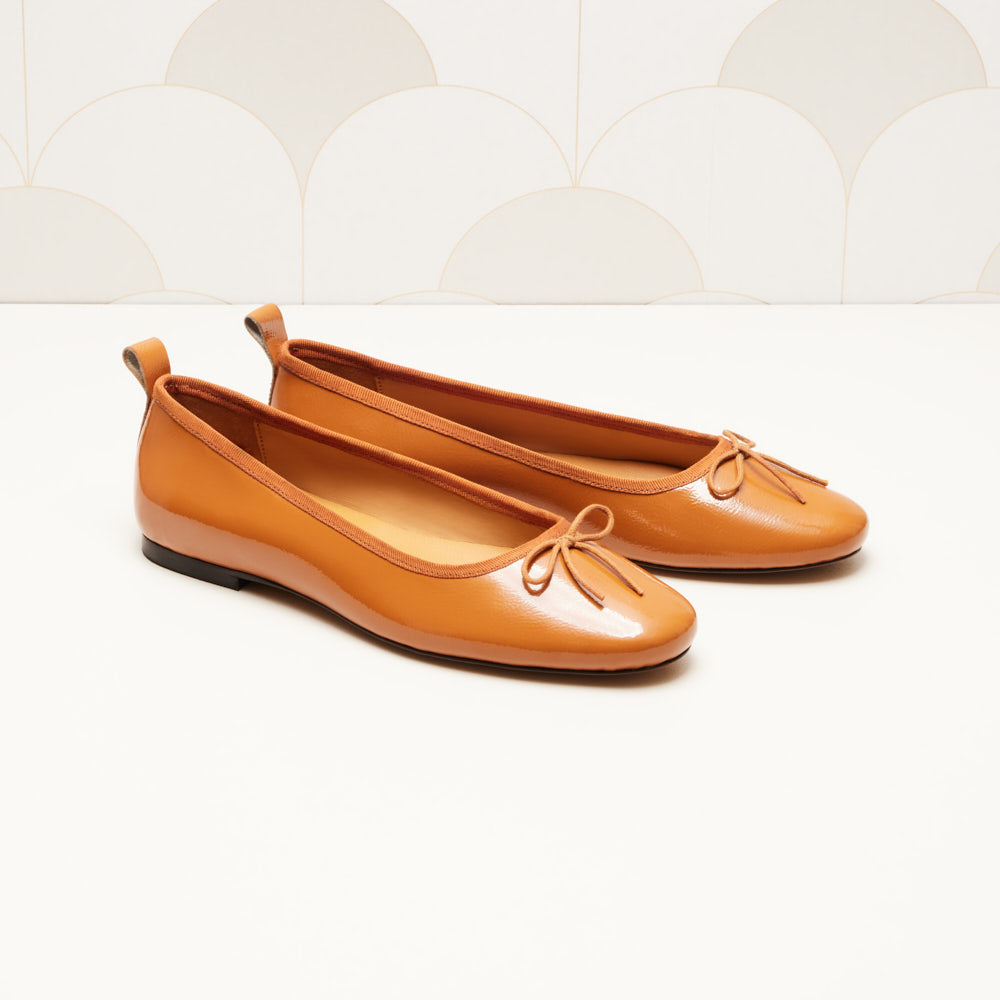Ballerines Camille - Camel verni