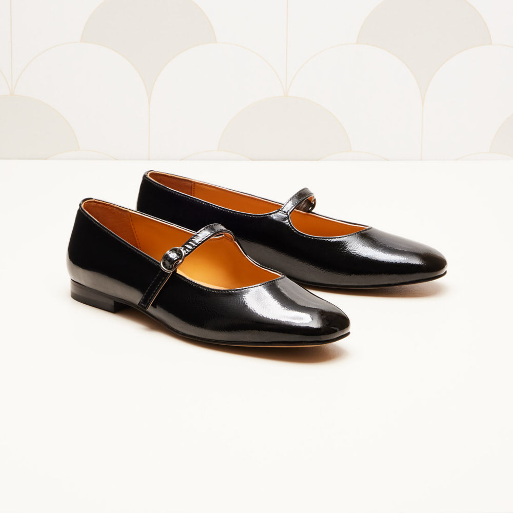 Ballerines Olivia - Noir verni