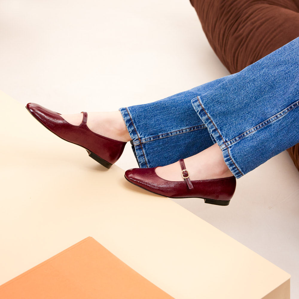 Ballerines Olivia - Bordeaux verni