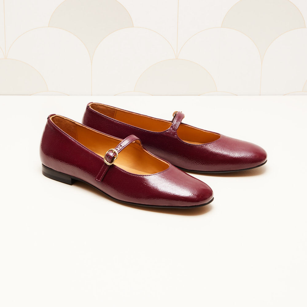 Ballerines Olivia - Bordeaux verni