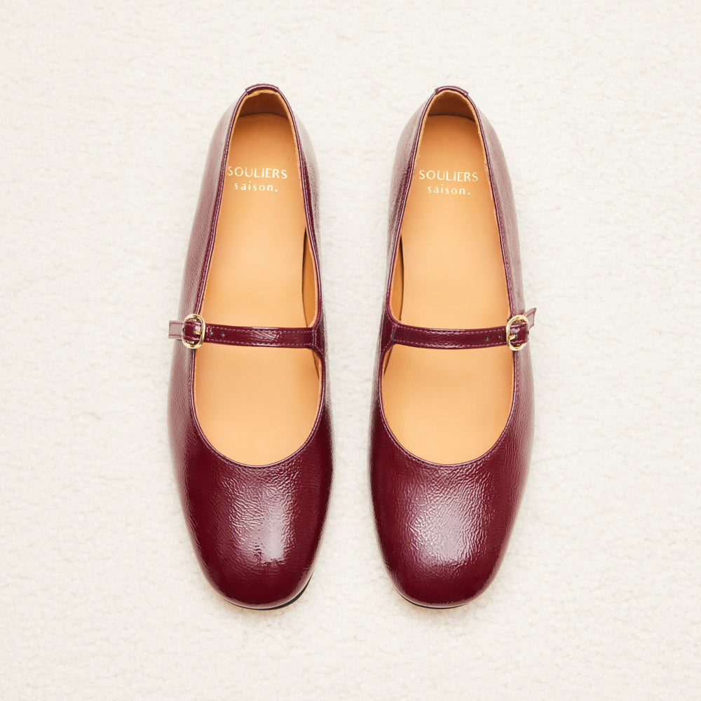 Ballerines Olivia - Bordeaux verni