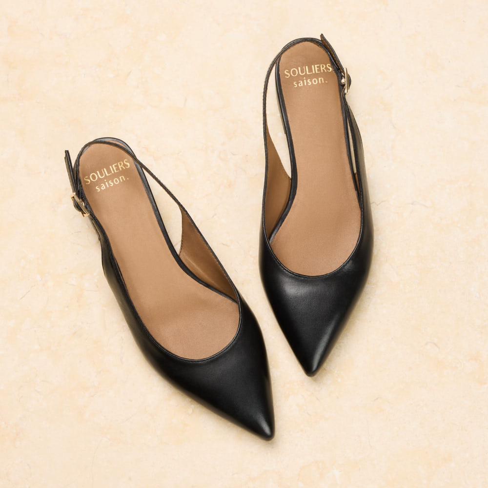 Ballerines slingback Séraphine - Noir