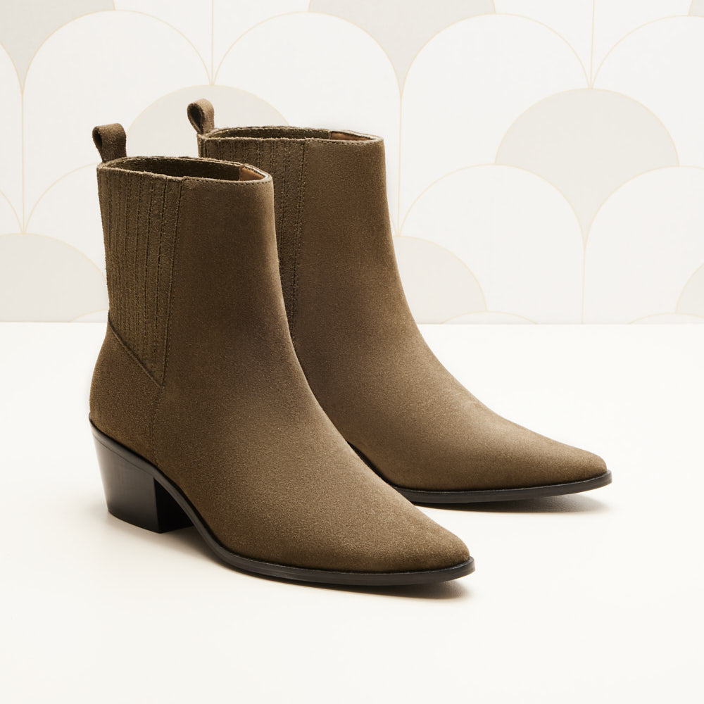 Bottines Lucile - Kaki suede
