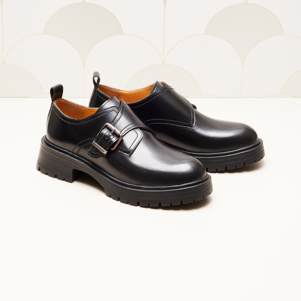 Derbies à boucle Izia - Noir glacé