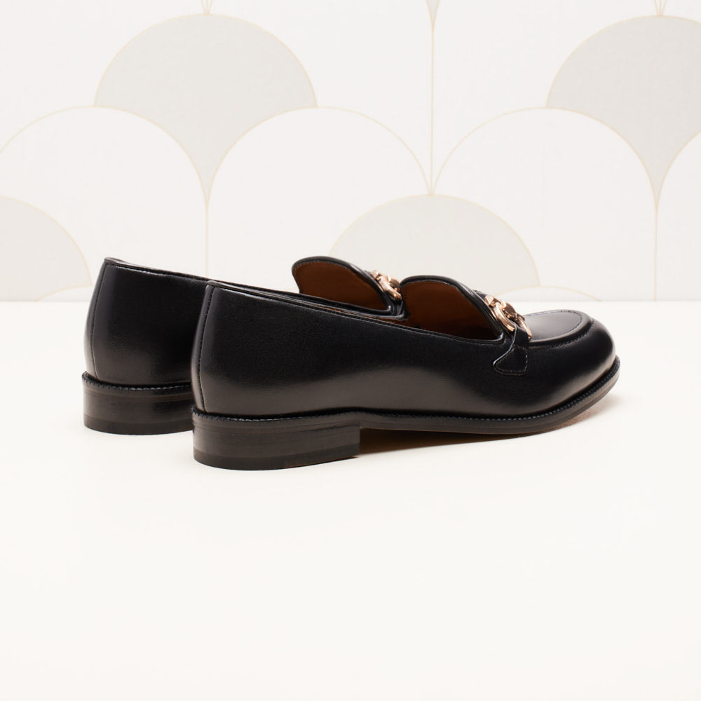 Mocassins Fleur - Noir