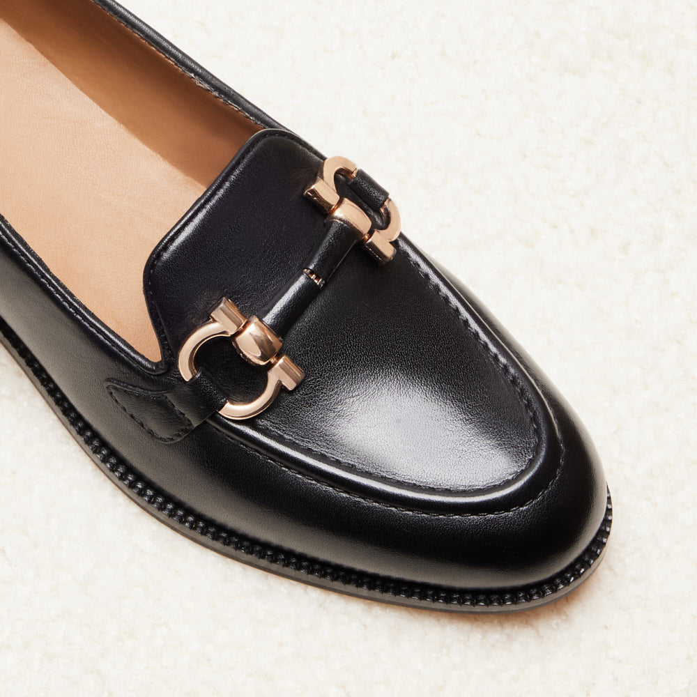 Mocassins Fleur - Noir