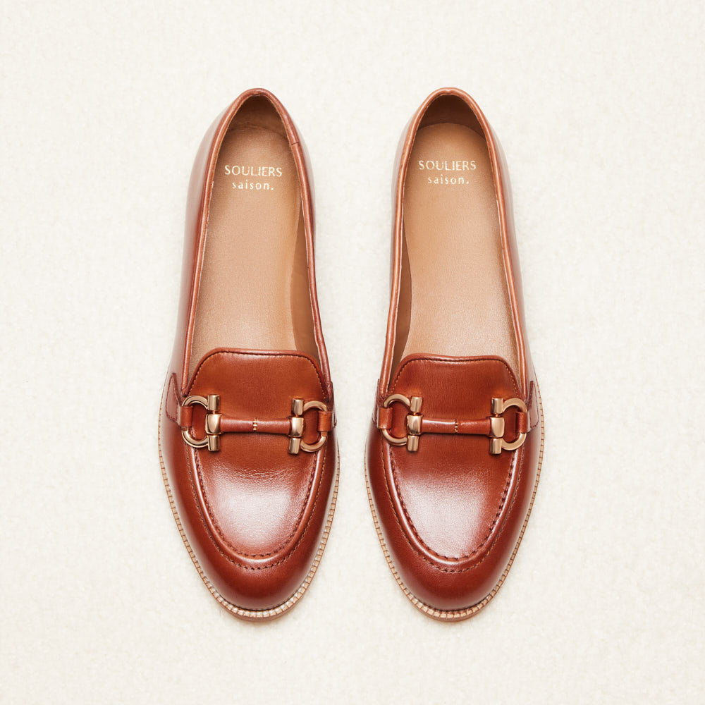 Mocassins Fleur - Marron