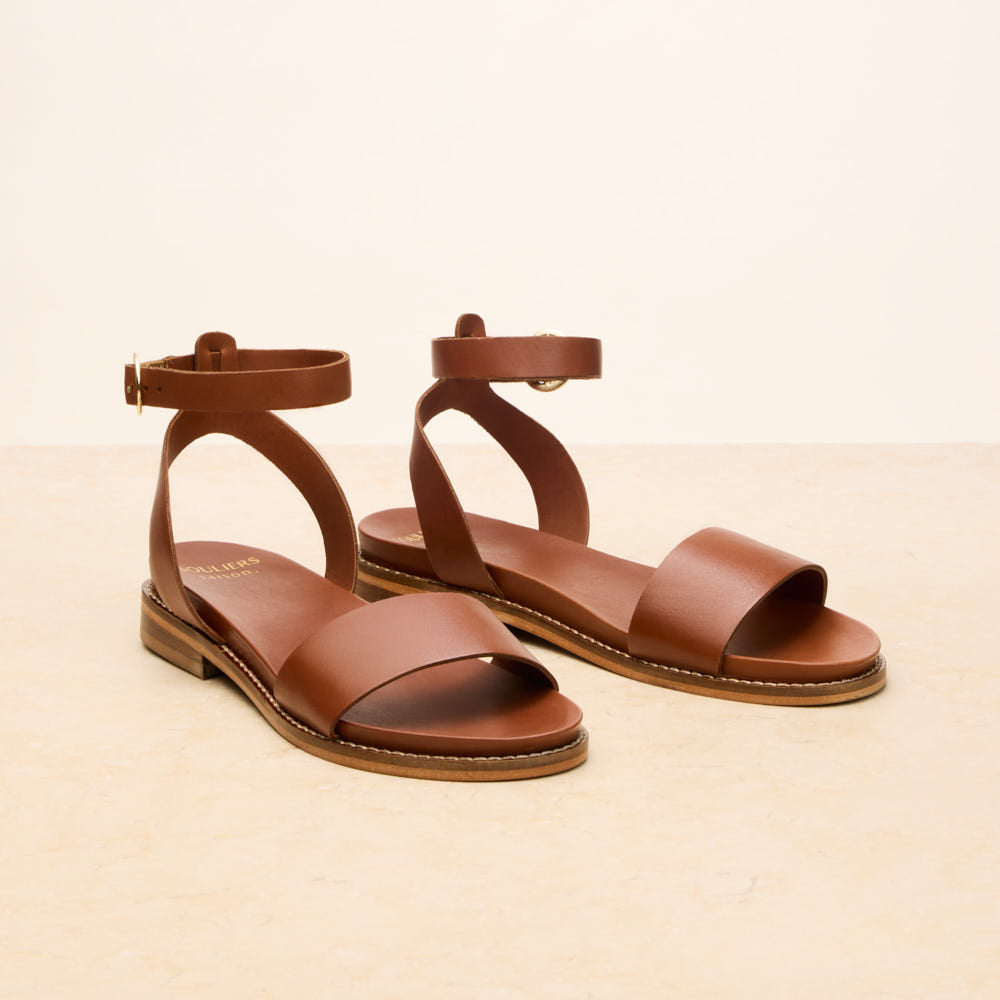 Sandales Philippine - Cognac