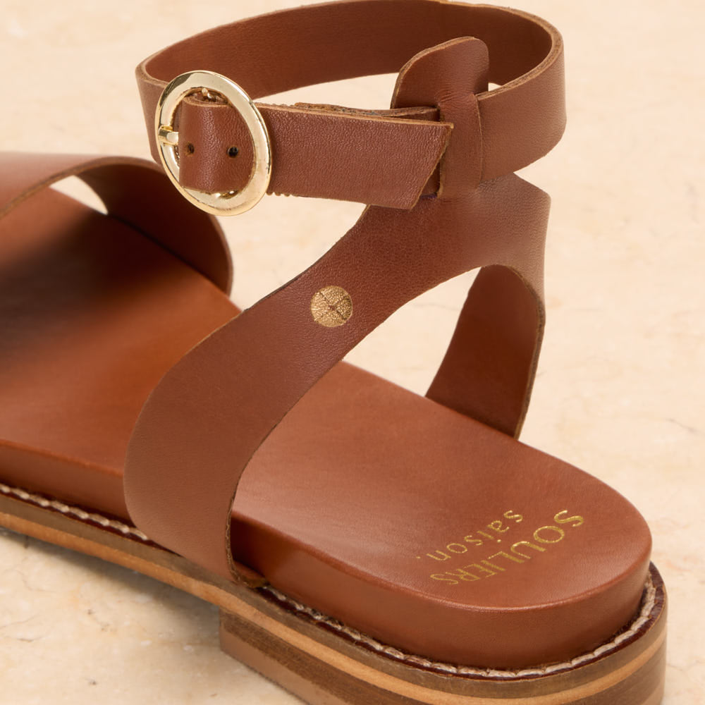 Sandales Philippine - Cognac