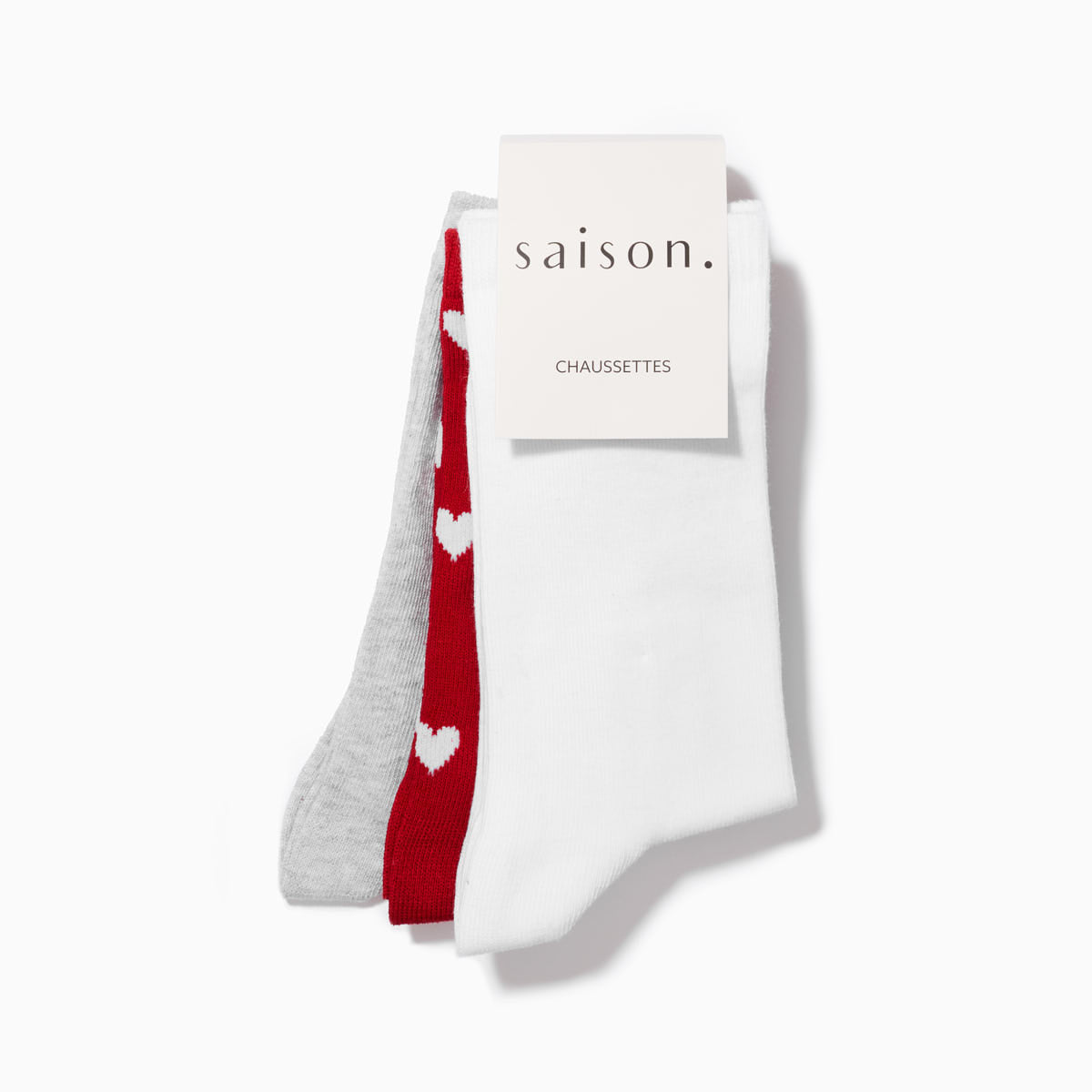 Chaussettes Cœur x3