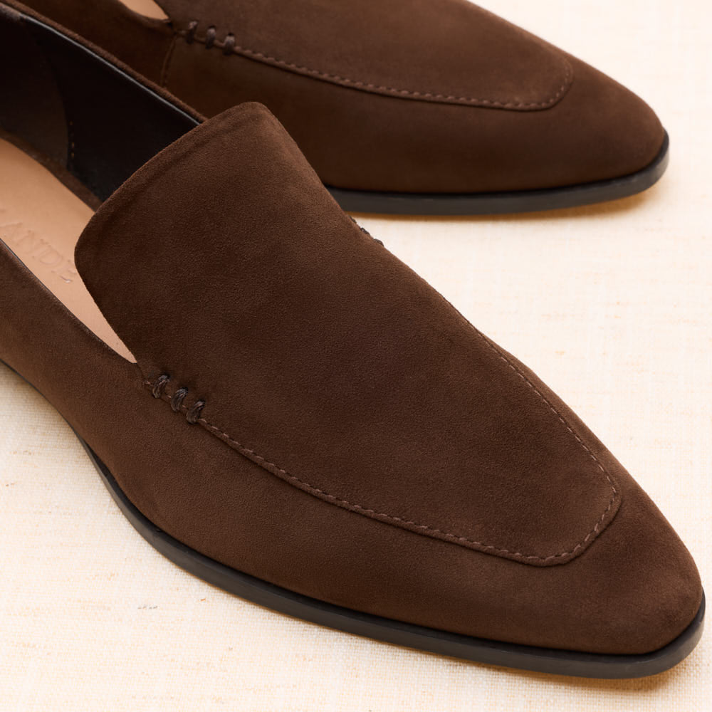 Mocassins Giulia - Marron foncé suede