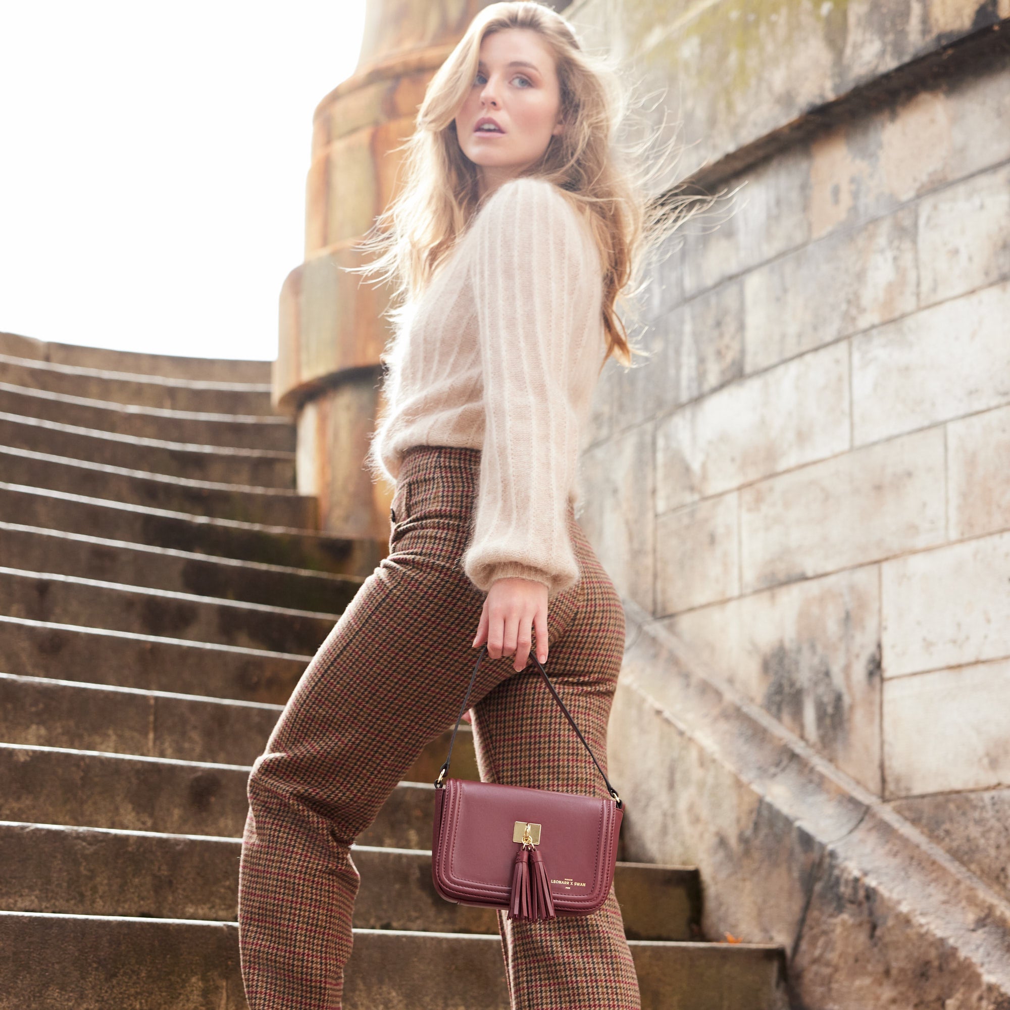 Sac à bandoulière Berthe - Bordeaux