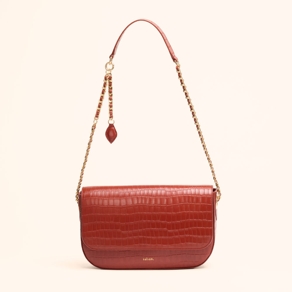 Sac porté épaule Alice - Brique