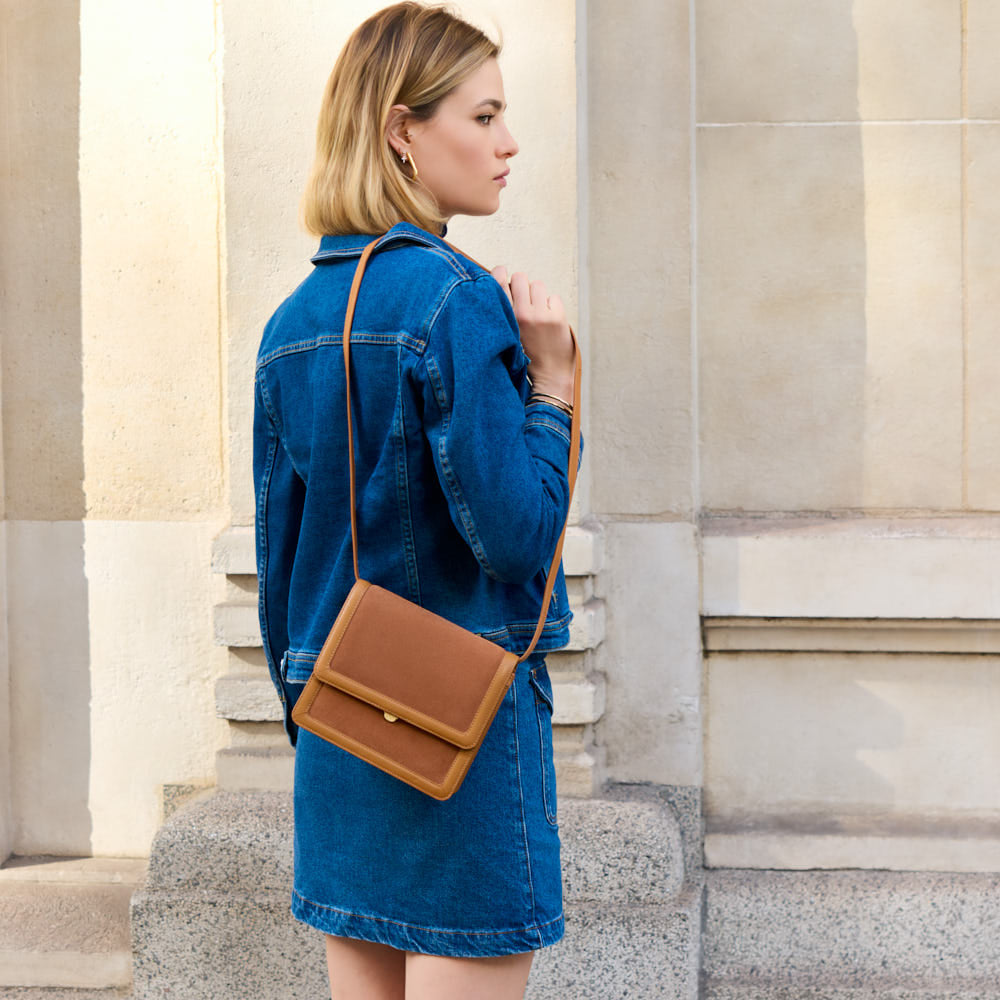 Sac bandoulière Anita - Noisette