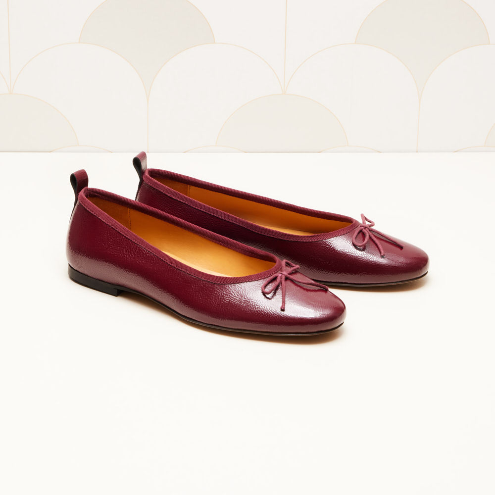 Ballerines Camille - Bordeaux verni