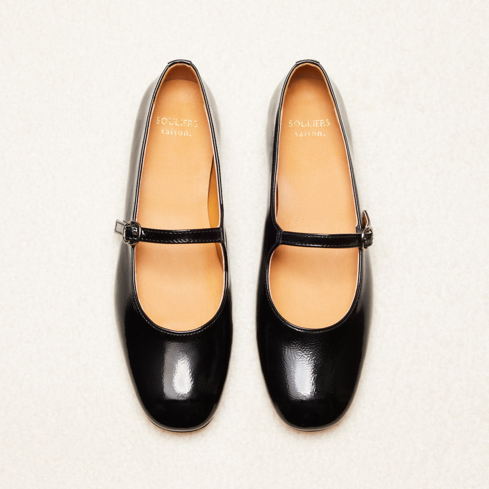 Ballerines Olivia - Noir verni