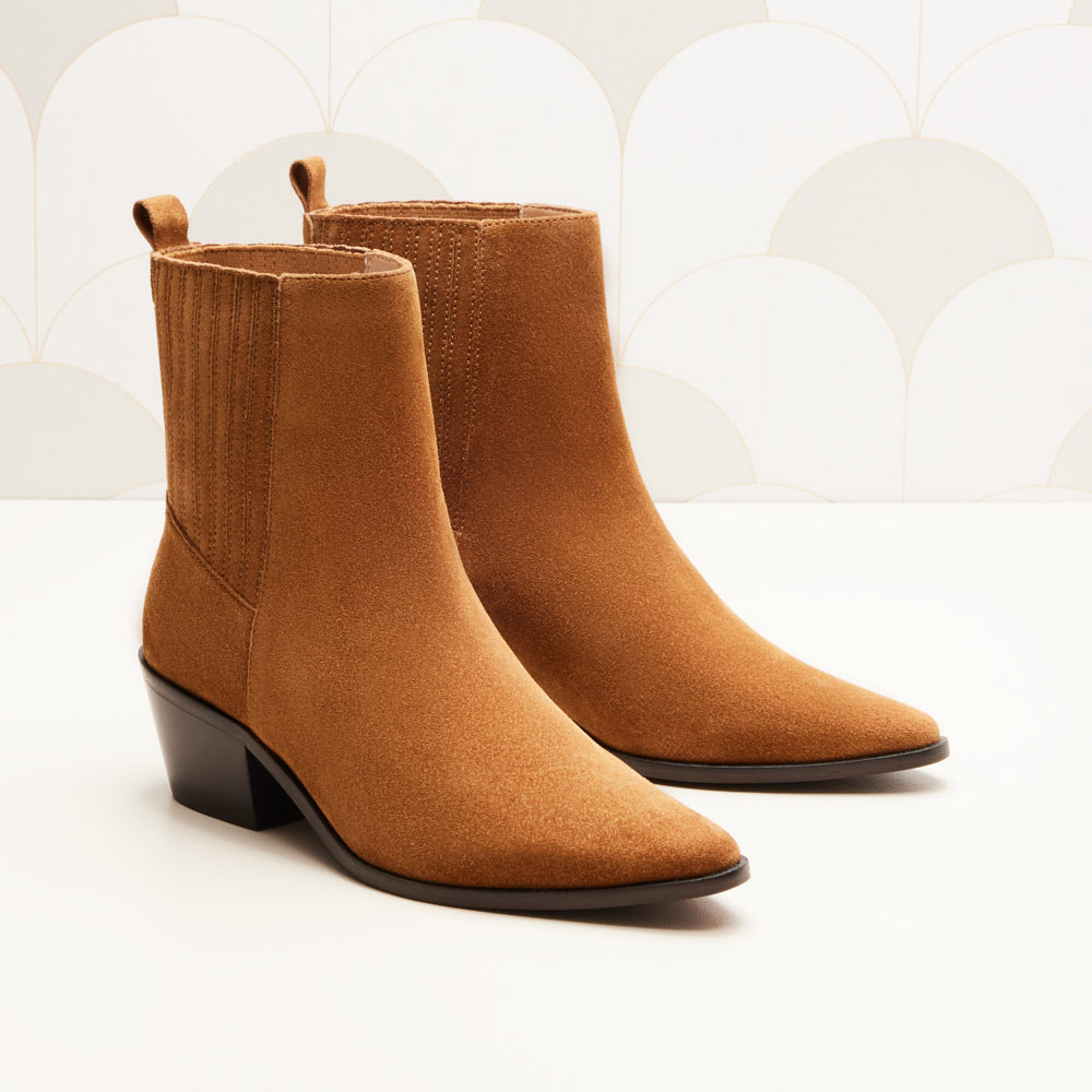 Bottines Lucile - Camel suede
