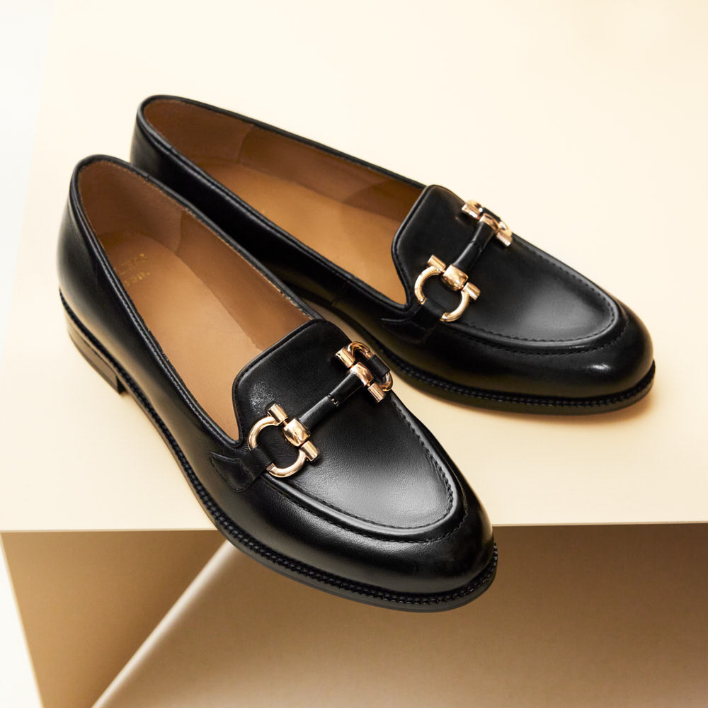 Mocassins Fleur - Noir