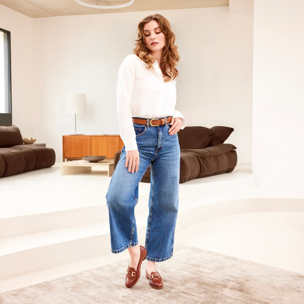 Mocassins Fleur - Marron