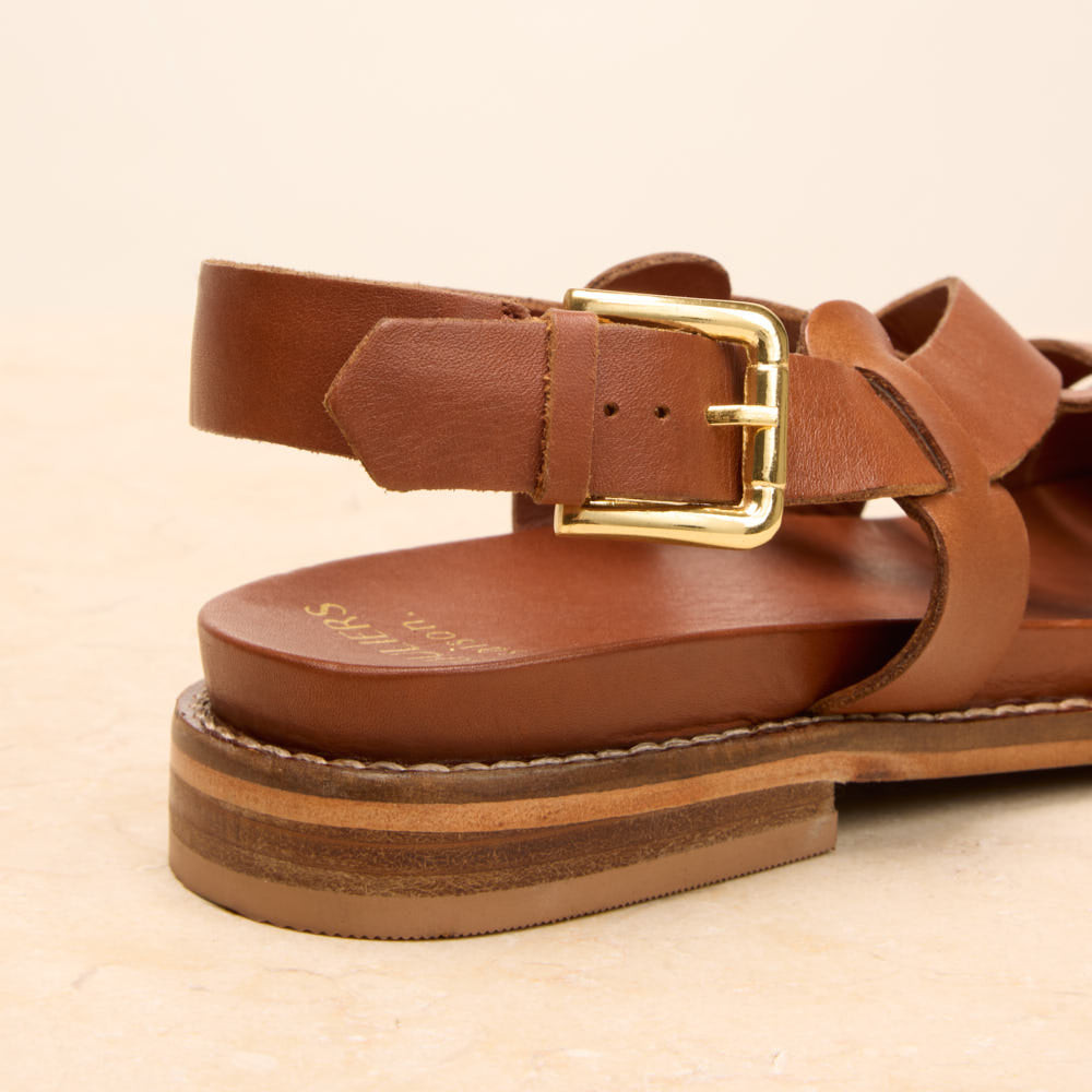 Sandales Blanche - Cognac